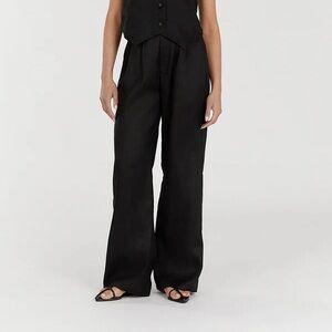 DISSH NORAH BLACK LINEN PANT, SIZE 8, NEVER WORN